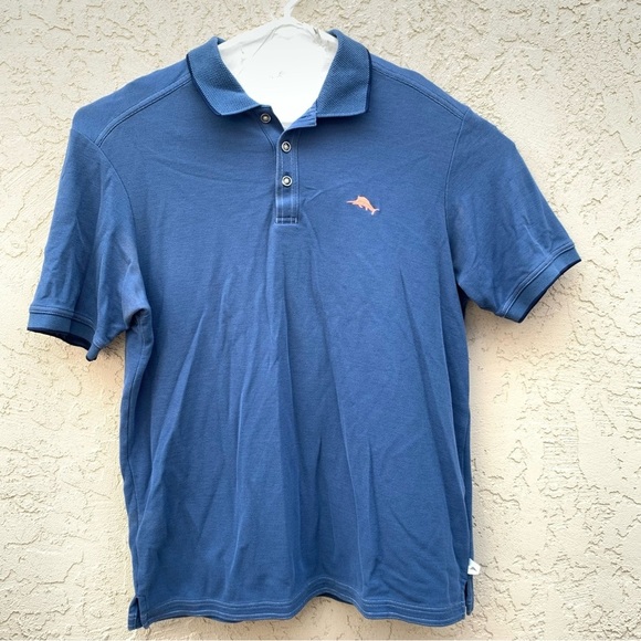 Tommy Bahama Other - Tommy Bahama emfielder polo collared short sleeve solid blue Medium
